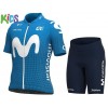 Cykeltrøje + Cykelshorts Kurze 2021 Movistar Team Børn N001